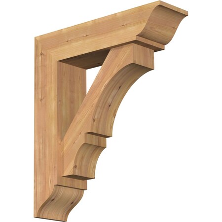 Ekena Millwork Balboa Traditional Smooth Bracket w/ Offset Brace, Western Red Cedar, 7 1/2"W x 28"D x 32"H BKT0806X28X32BOA01SWR